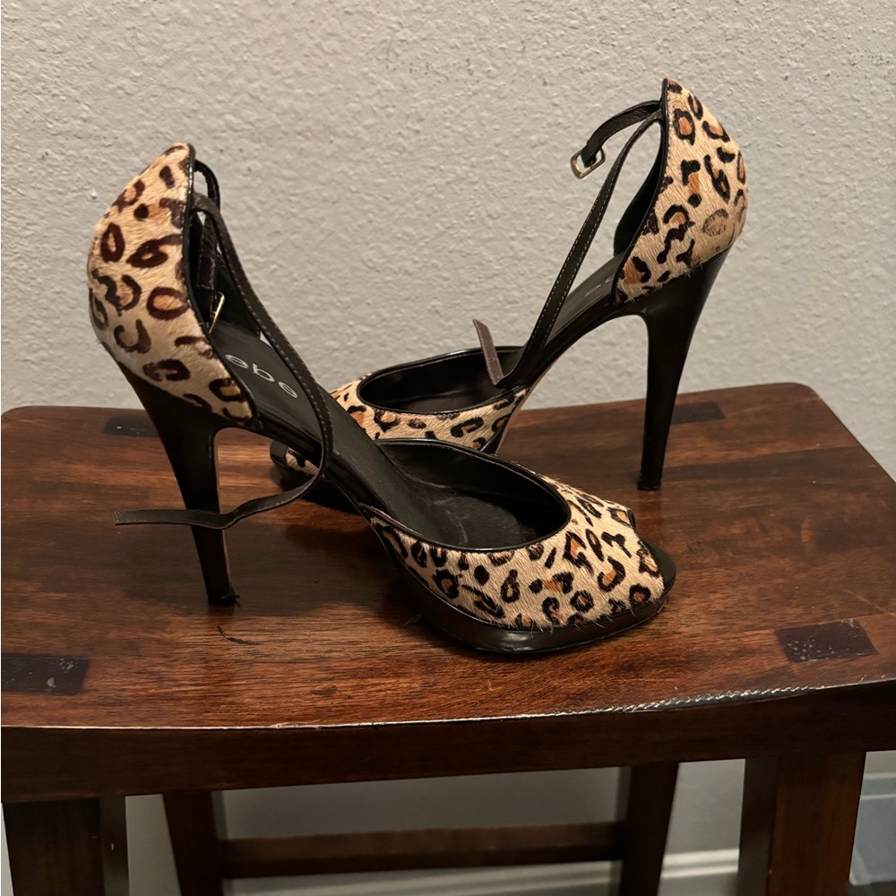 Bebe cheetah Print Heels